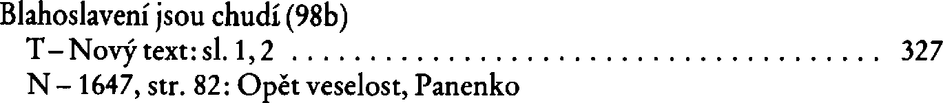 Informace o písni 98b: Blahoslavení jsou chudí